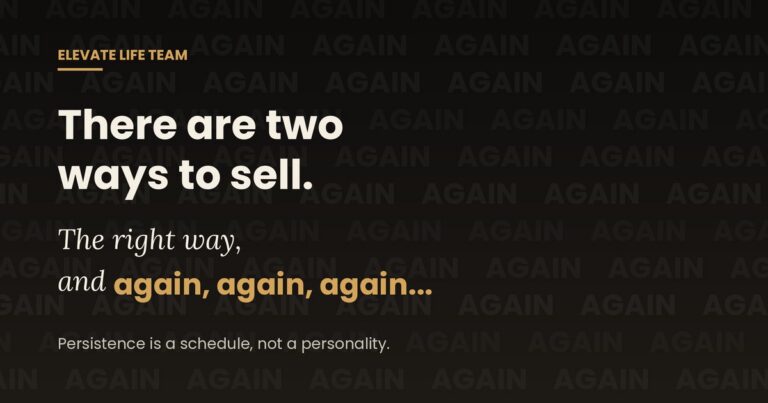 There Are Two Ways to Sell